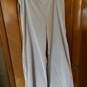 Avenue Montaigne Stretch Seersucker Striped Women's Pants Sz 10